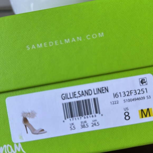 Sam Edelman women’s Gillie Ankle Strap
Sandal size 8 SAND color  new with box - Picture 9 of 9